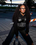 Black Jersey Hoodie